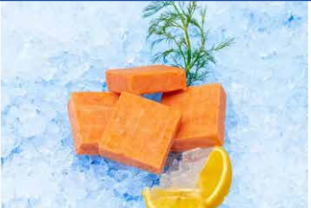 Portions of scraped salmon - Salmon