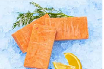 Portions of scraped salmon - Salmon