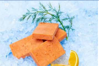 Portions of scraped salmon - Salmon